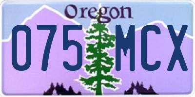 OR license plate 075MCX