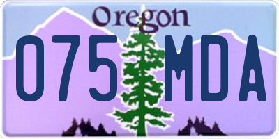OR license plate 075MDA