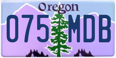 OR license plate 075MDB