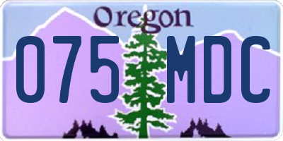 OR license plate 075MDC