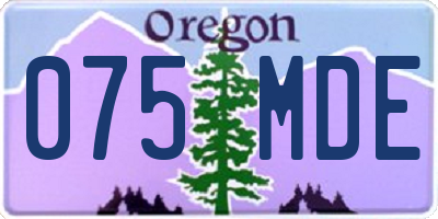 OR license plate 075MDE