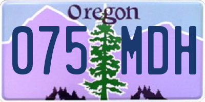 OR license plate 075MDH