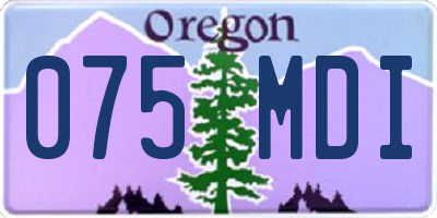OR license plate 075MDI
