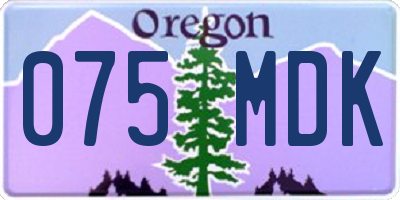 OR license plate 075MDK