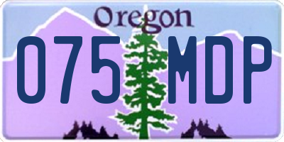 OR license plate 075MDP