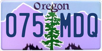 OR license plate 075MDQ