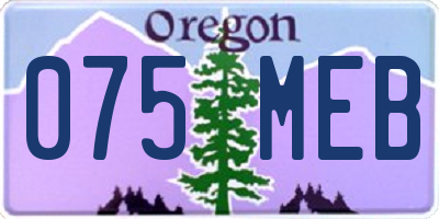 OR license plate 075MEB