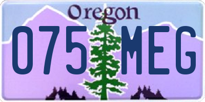 OR license plate 075MEG