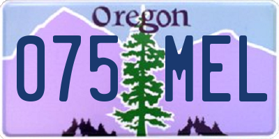 OR license plate 075MEL