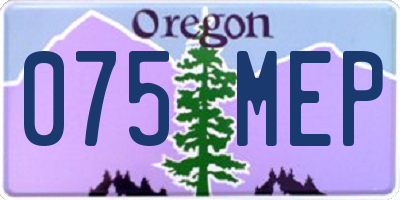 OR license plate 075MEP