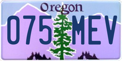 OR license plate 075MEV
