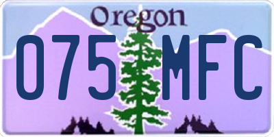 OR license plate 075MFC