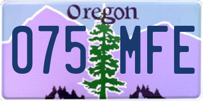 OR license plate 075MFE