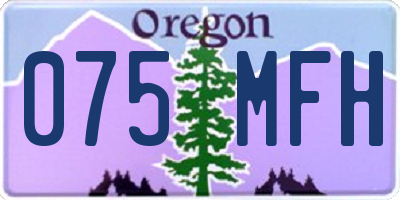 OR license plate 075MFH