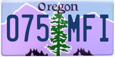 OR license plate 075MFI