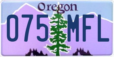 OR license plate 075MFL