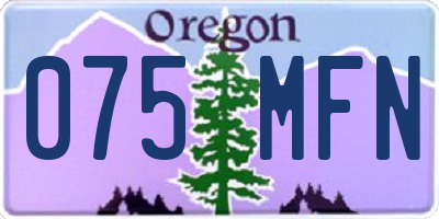 OR license plate 075MFN