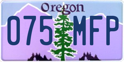 OR license plate 075MFP