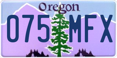 OR license plate 075MFX