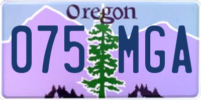 OR license plate 075MGA