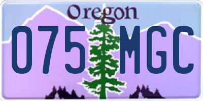 OR license plate 075MGC