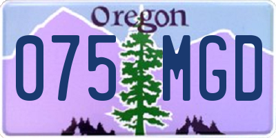 OR license plate 075MGD