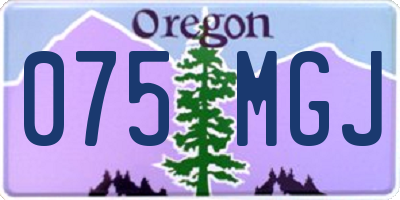 OR license plate 075MGJ