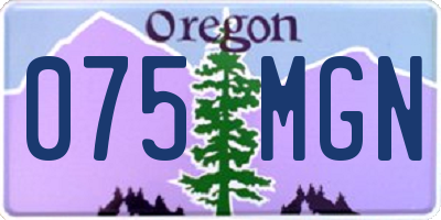 OR license plate 075MGN