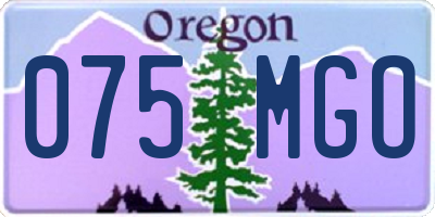 OR license plate 075MGO