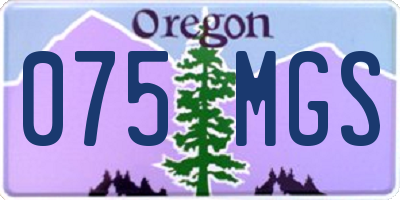 OR license plate 075MGS