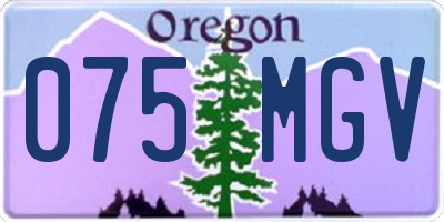 OR license plate 075MGV