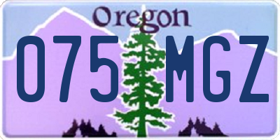 OR license plate 075MGZ