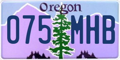 OR license plate 075MHB