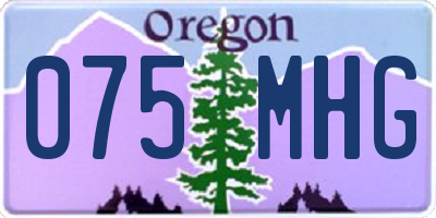 OR license plate 075MHG