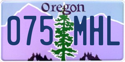 OR license plate 075MHL