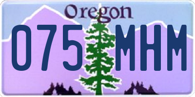 OR license plate 075MHM