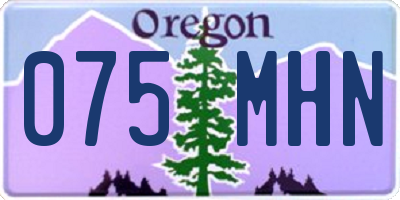 OR license plate 075MHN