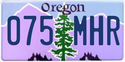 OR license plate 075MHR