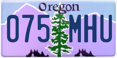 OR license plate 075MHU