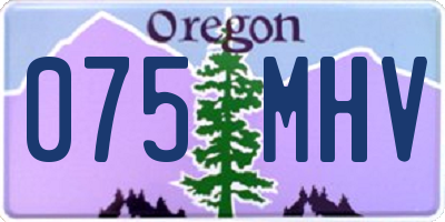 OR license plate 075MHV