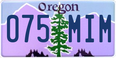 OR license plate 075MIM