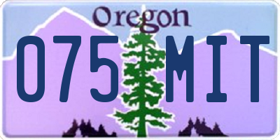 OR license plate 075MIT