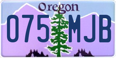 OR license plate 075MJB