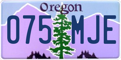 OR license plate 075MJE