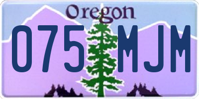 OR license plate 075MJM