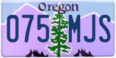 OR license plate 075MJS