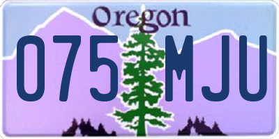 OR license plate 075MJU