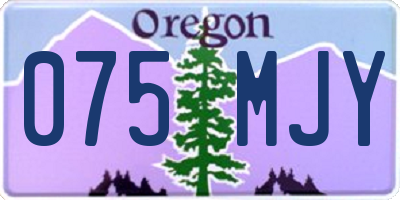 OR license plate 075MJY