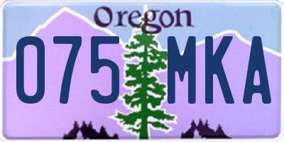 OR license plate 075MKA