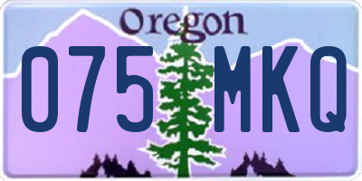 OR license plate 075MKQ